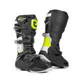 ELEVEIT MOTOBOOTS, stivali off-road con protezione eccellente. Colore nero giallo fluo.
